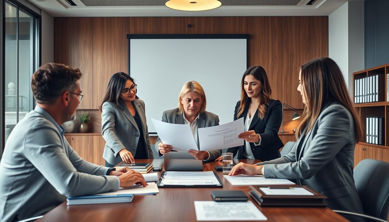 Senior legal team and family support